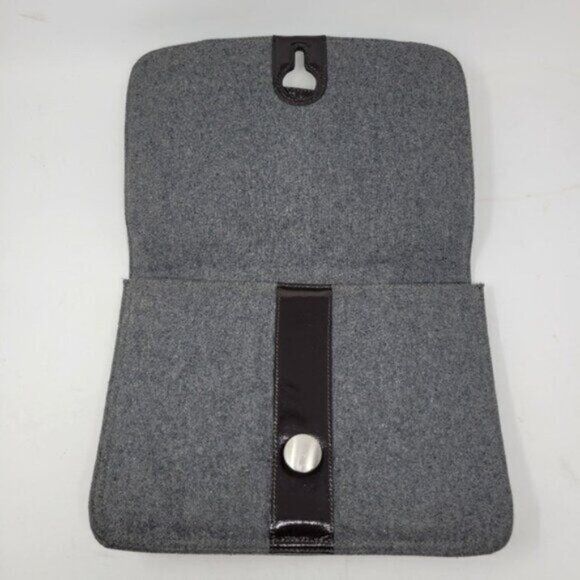 Hobo International | Wool Patent Leather Handbag Gray Brown - Picture 5 of 8